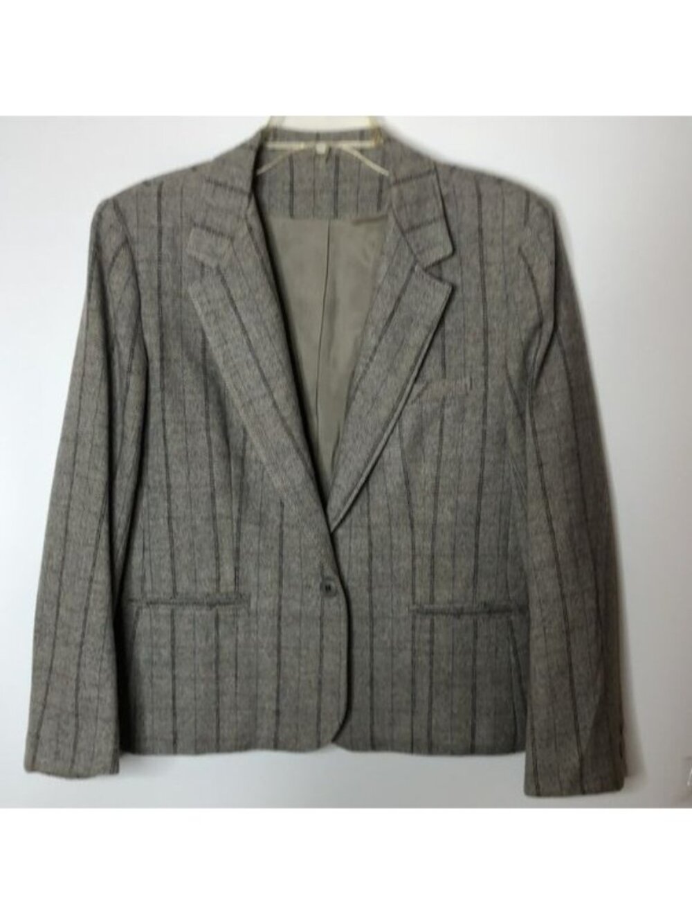 Vintage Edgeworth Clothiers Womens Gray 2-Piece Skirt Suit Jacket Set Size 10 - Picture 2 of 14